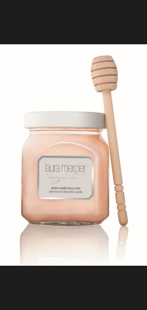 Bain de miel moussant et sa cuiller en bois au lait d'amande et de coco de Laura Mercier
