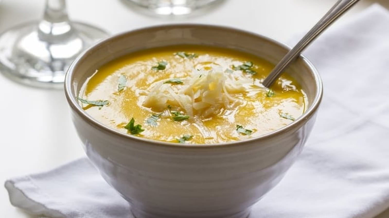 Soupe de potiron à la Vache qui rit