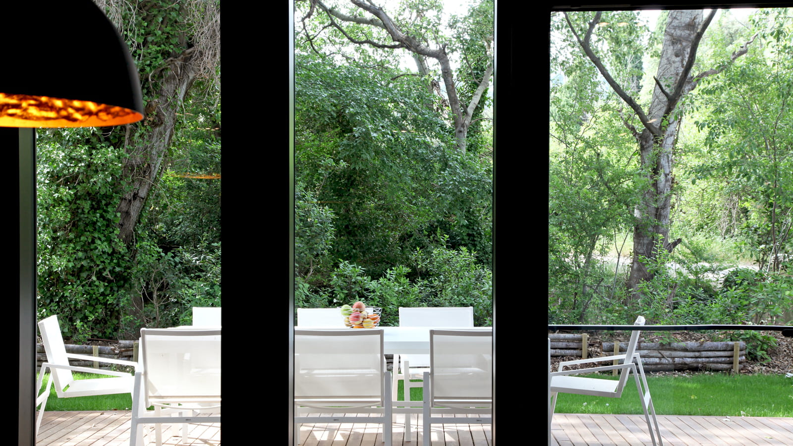 Vue sur la terrasse