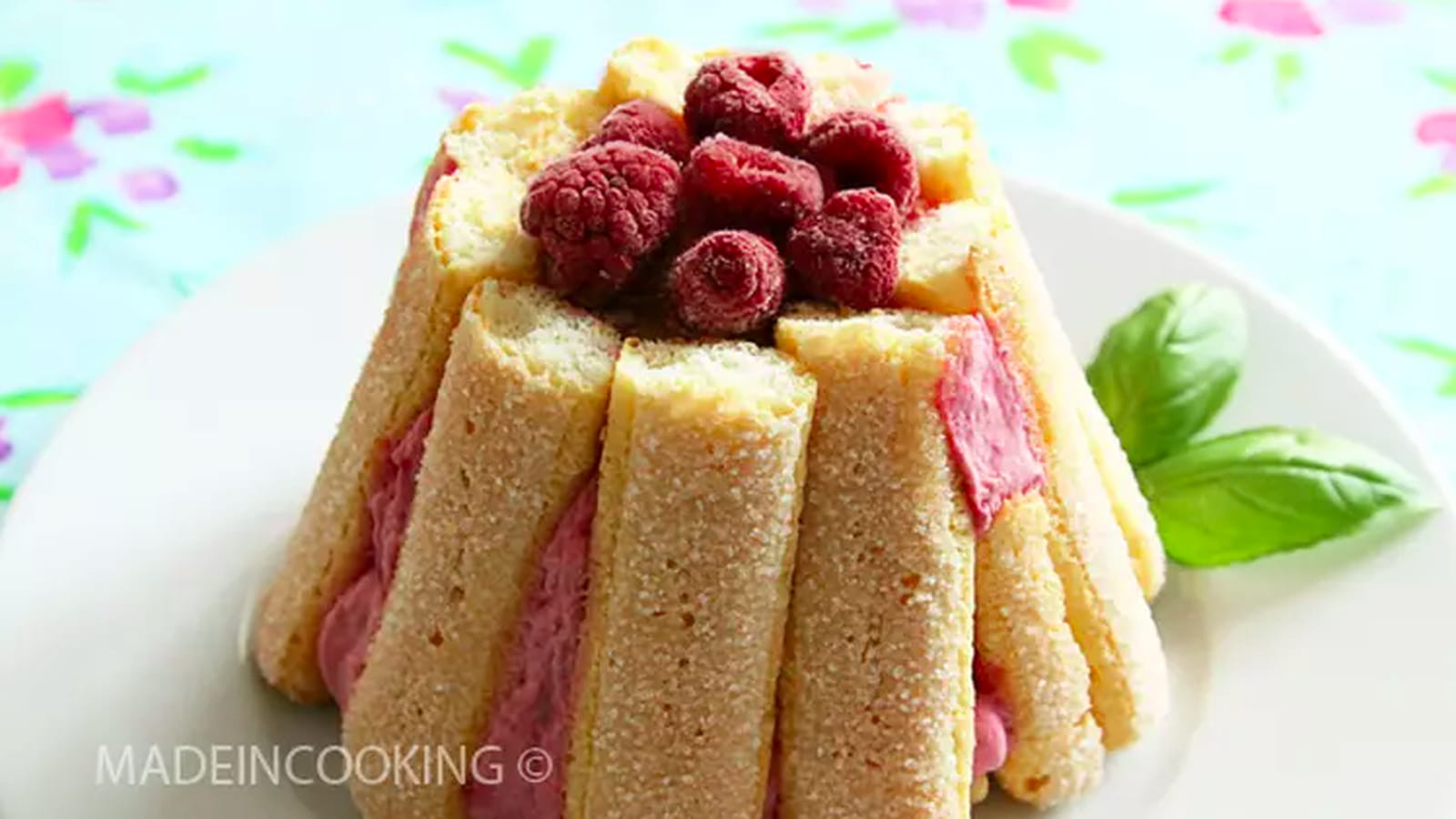 Charlotte aux framboises et au fromage blanc