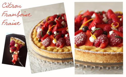 Tarte fraîcheur citron fraise framboise