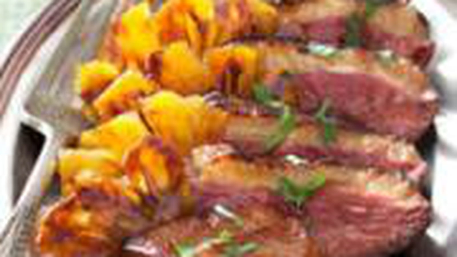Magret de canard ananas, sauce aigre douce