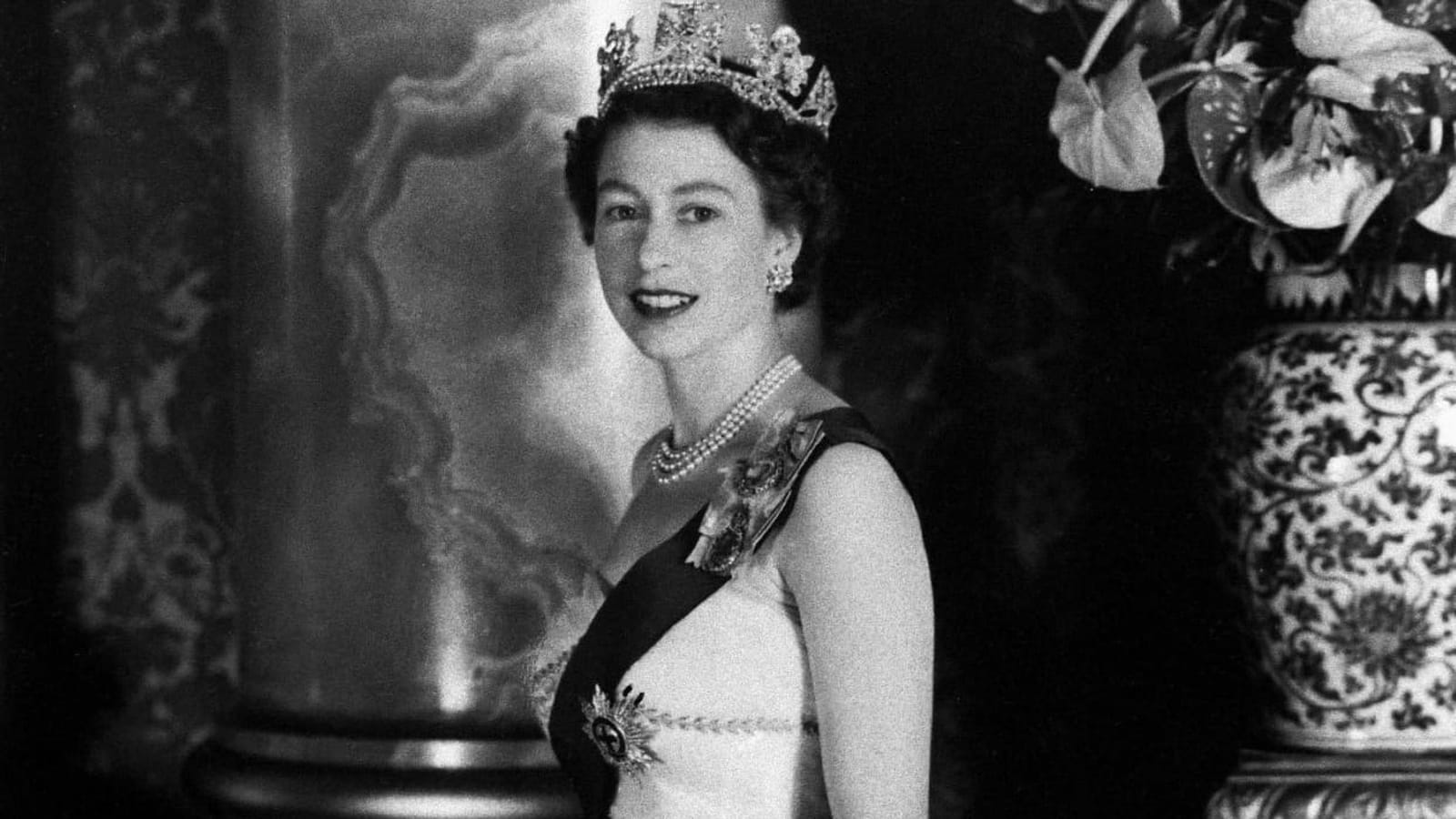 La reine Elizabeth II en janvier 1956