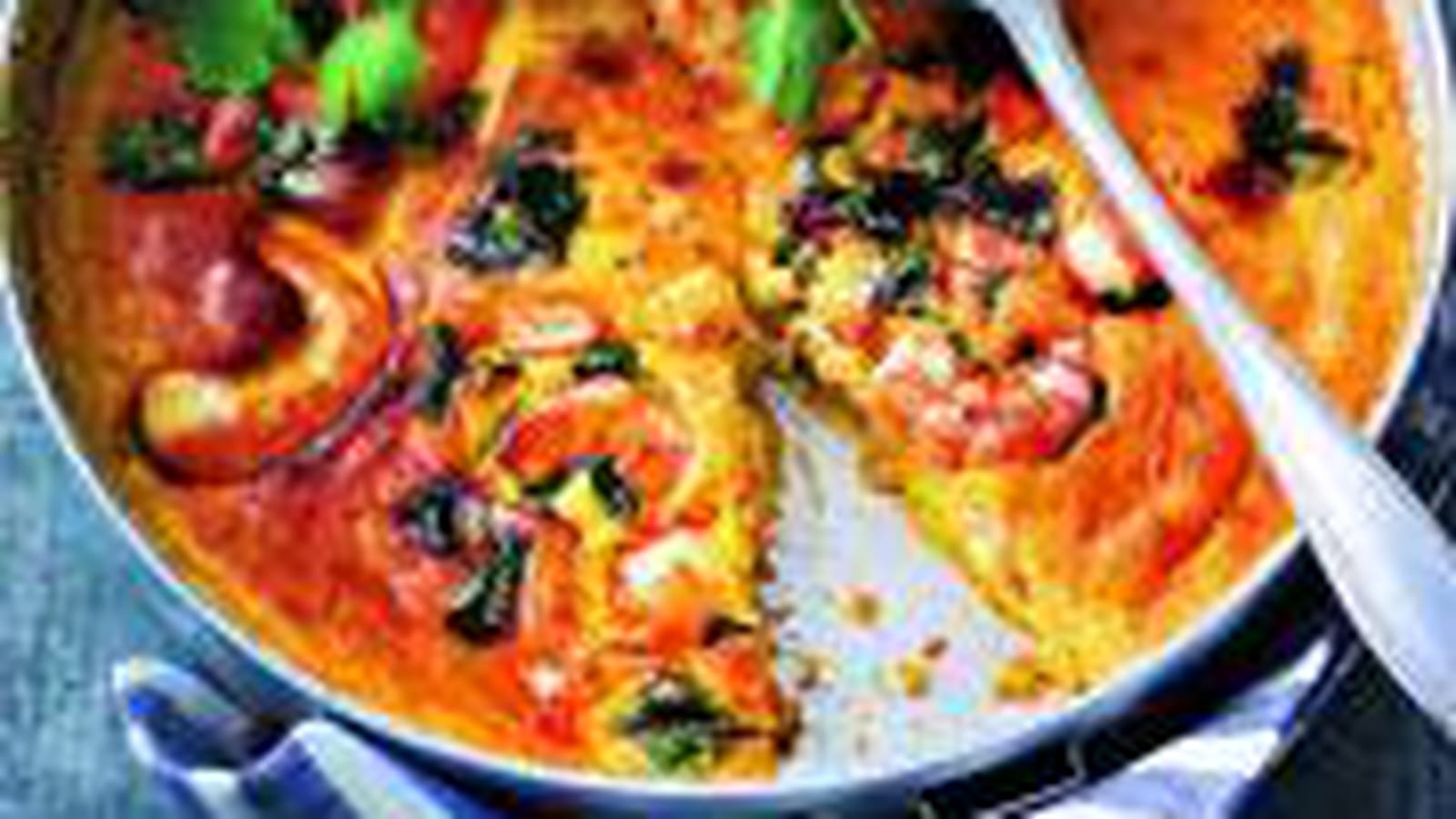 Clafoutis de carottes, citronnelle et gambas