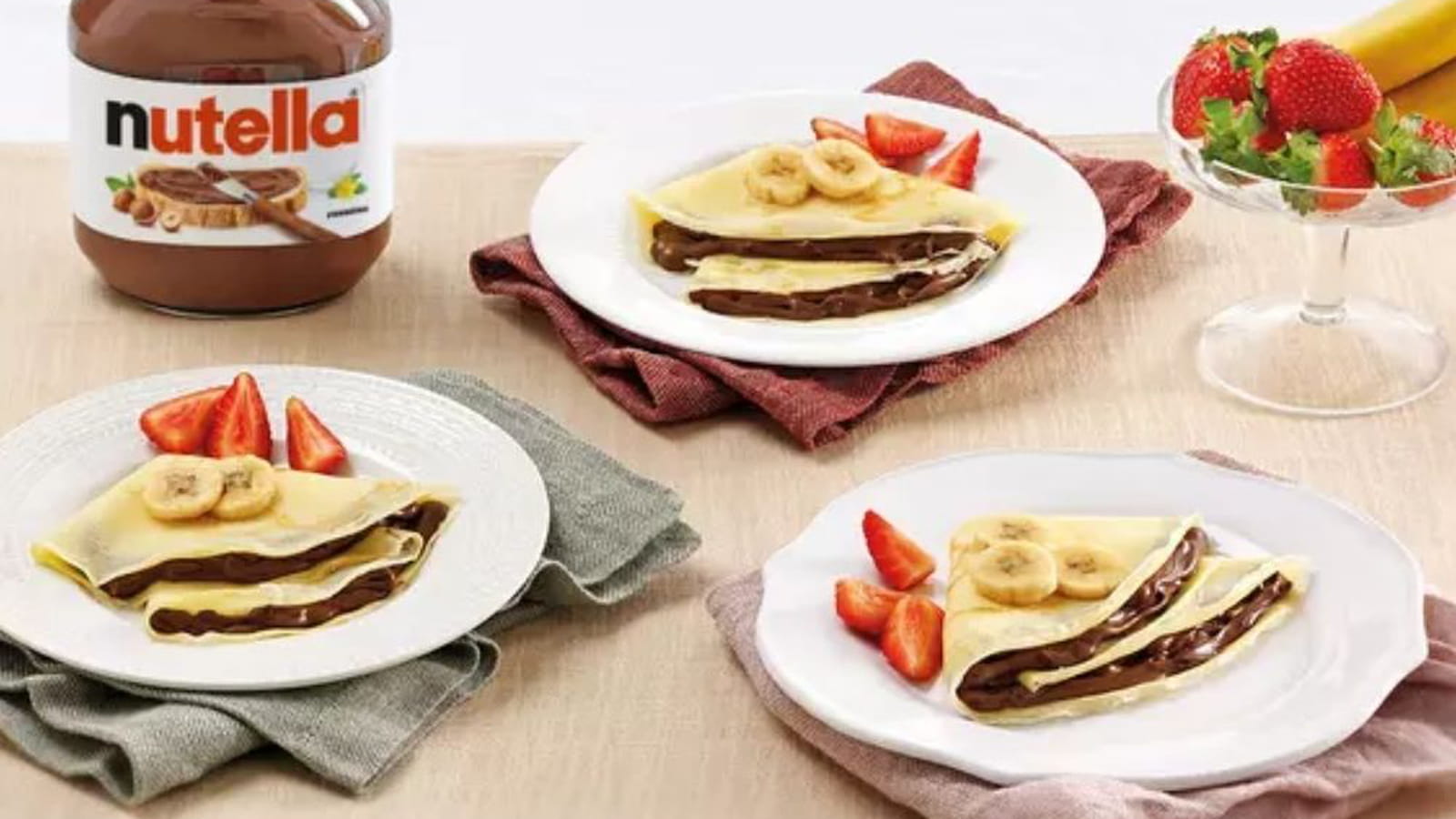 Crêpes au Nutella® et aux fruits