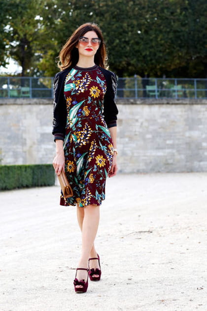 Street looks fashion week Paris&nbsp;: flower power