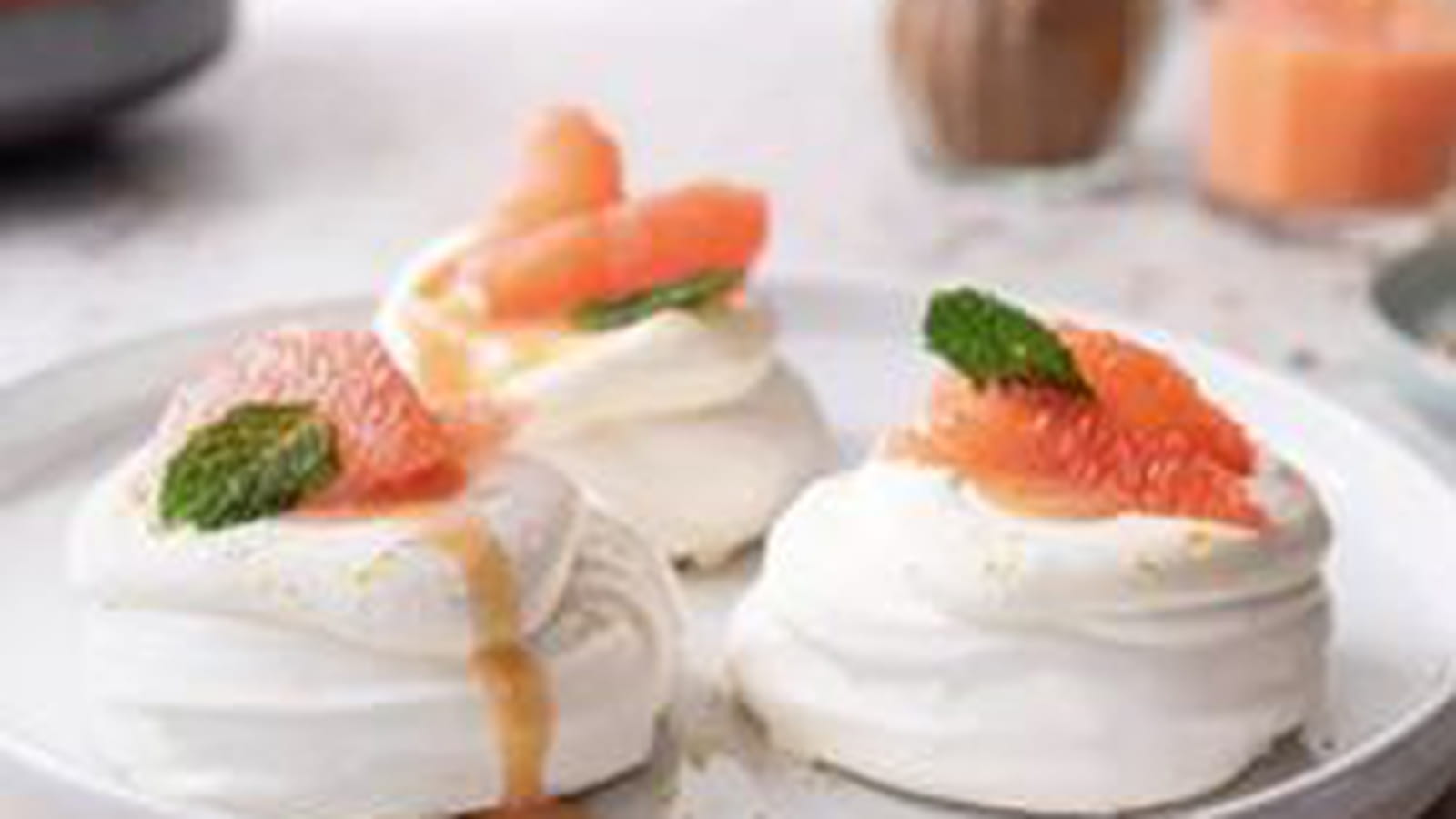 Mini pavlova au Pamplemousse de Floride