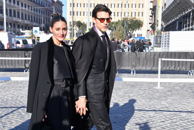 Olivia Palermo et son mari Johannes Huebl aux obs&egrave;ques de Valentino