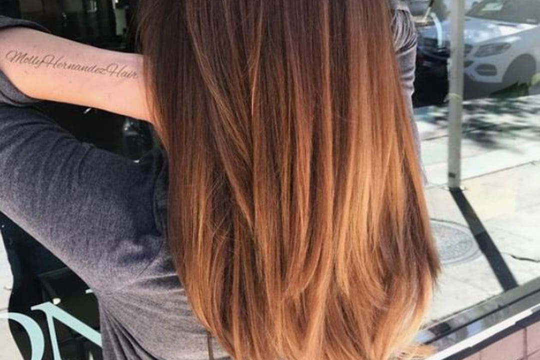 Ombre hair caramel