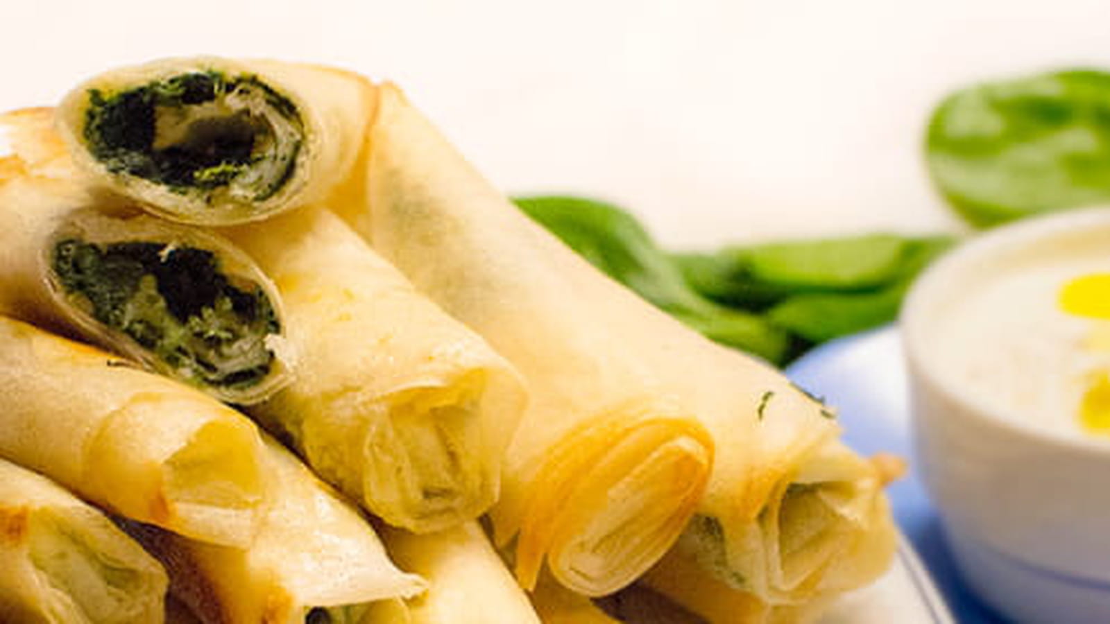 Cigares au fromage de chèvre et épinard