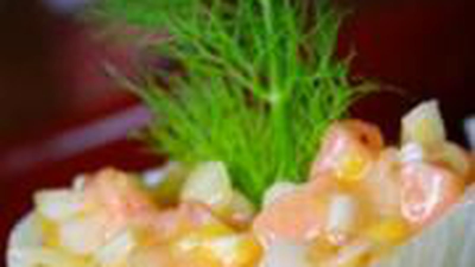 Tartare saumon, mangue et fenouil