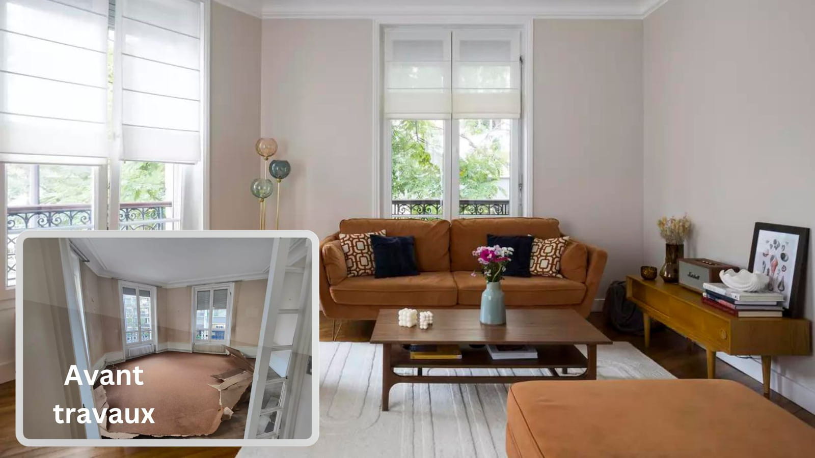 Avant-après : un lumineux haussmannien sublimé par la couleur