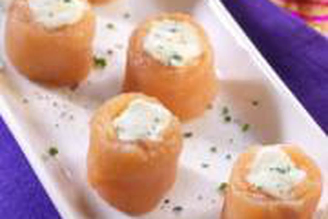 Roulés de saumon au Kiri