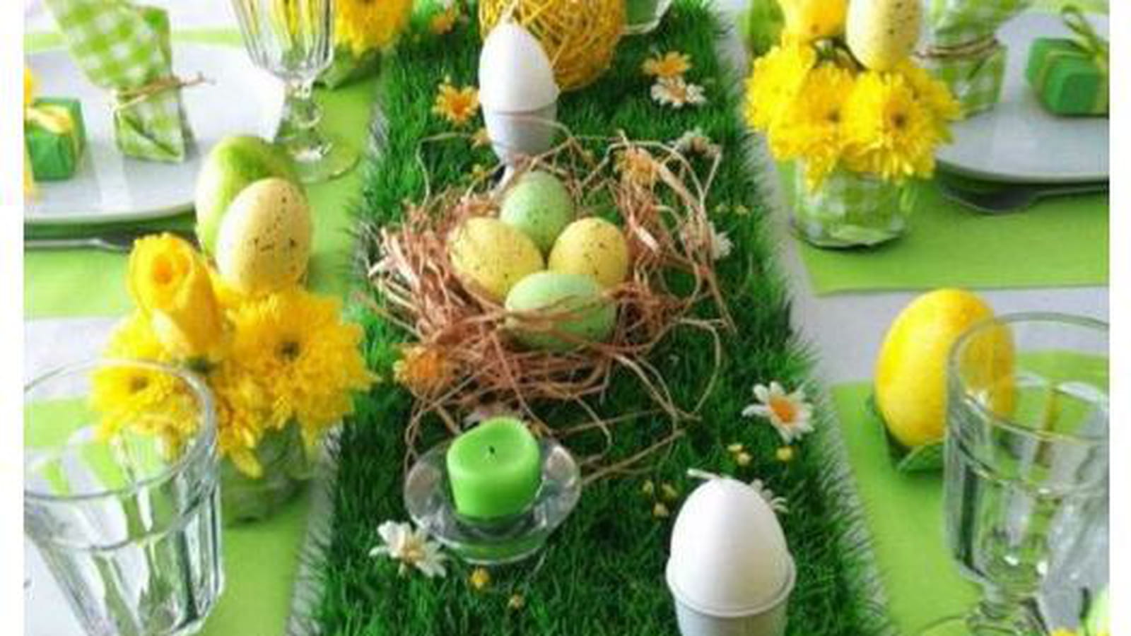 Table verte et jaune