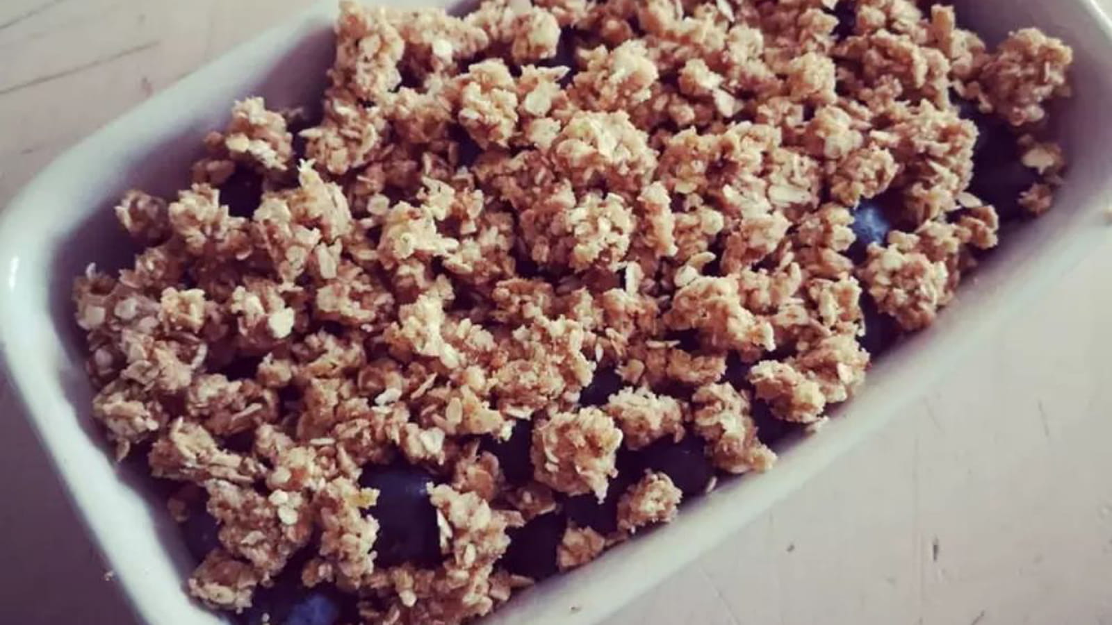 Crumble myrtille healthy