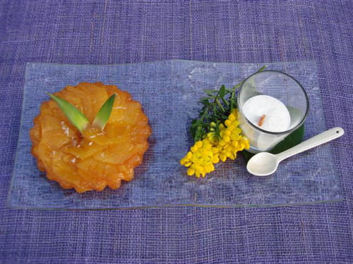 Tatin d'ananas, émulsion coco