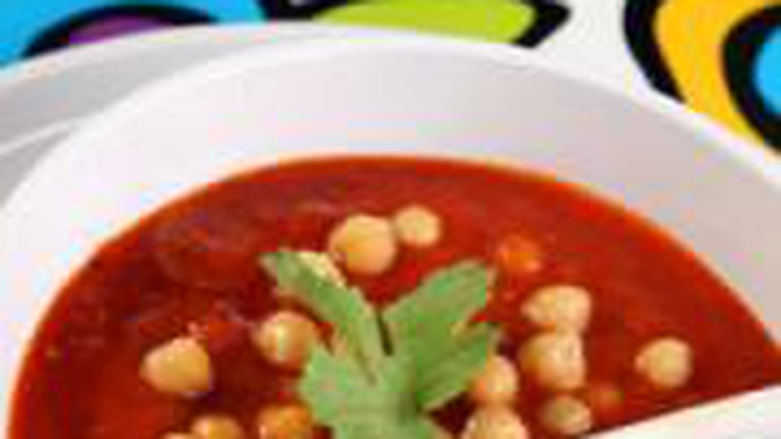 Soupe de tomates aux épices et pois chiches