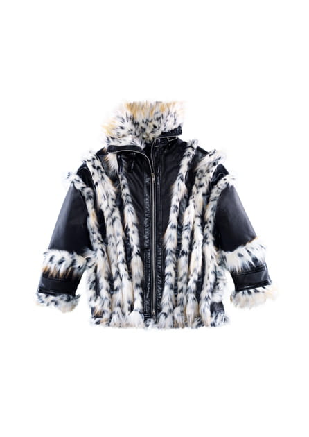 Veste fourrure tachetée collection Giambattista Valli x H&M hiver