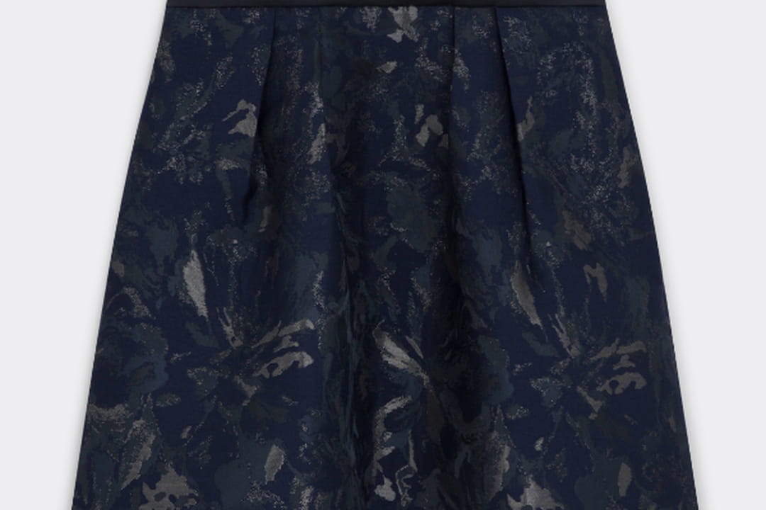 Jupe Droite Jacquard Cotswold Collection - Taille 14 - Couleur Gris Argenté - Longueur Mi-mollet - Neuf Avec étiquettes