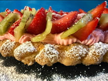 Tarte kiwi-fraise à la chantilly chocolat blanc : Etape 5