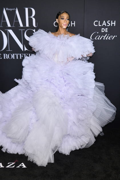 FLOP : Winnie Harlow en robe tulle