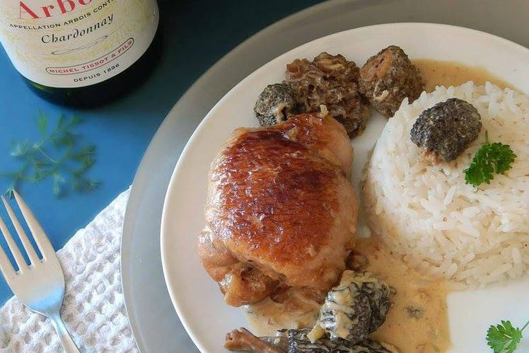 Recette Poulet aux morilles (Poulet)