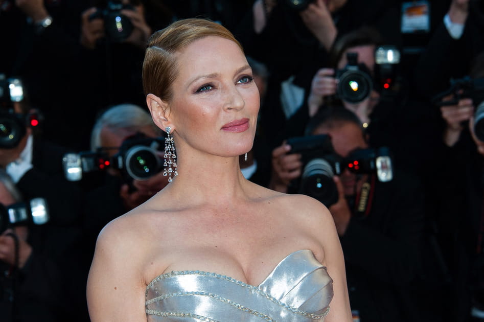 Le chignon plaqu&eacute; de Uma Thurman