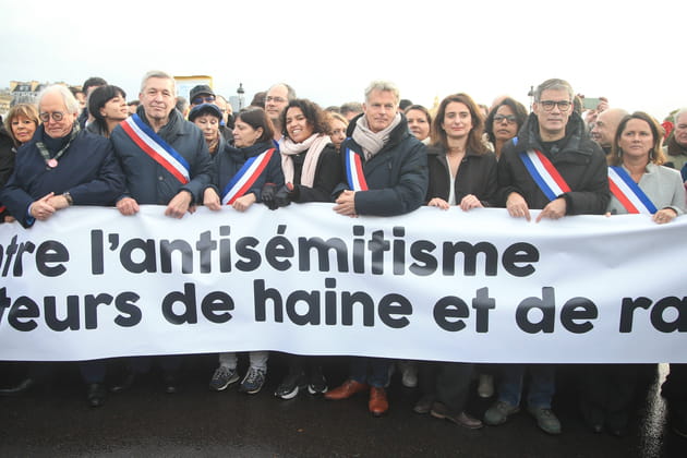 Audrey Pulvar, Olivier Faure... la gauche à la Marche contre l'antisémitisme