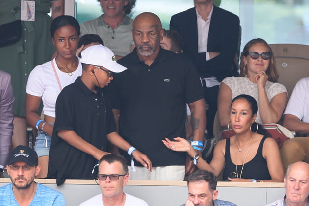 Le boxeur Mike Tyson, pr&eacute;sent &agrave; Roland-Garros avec sa famille