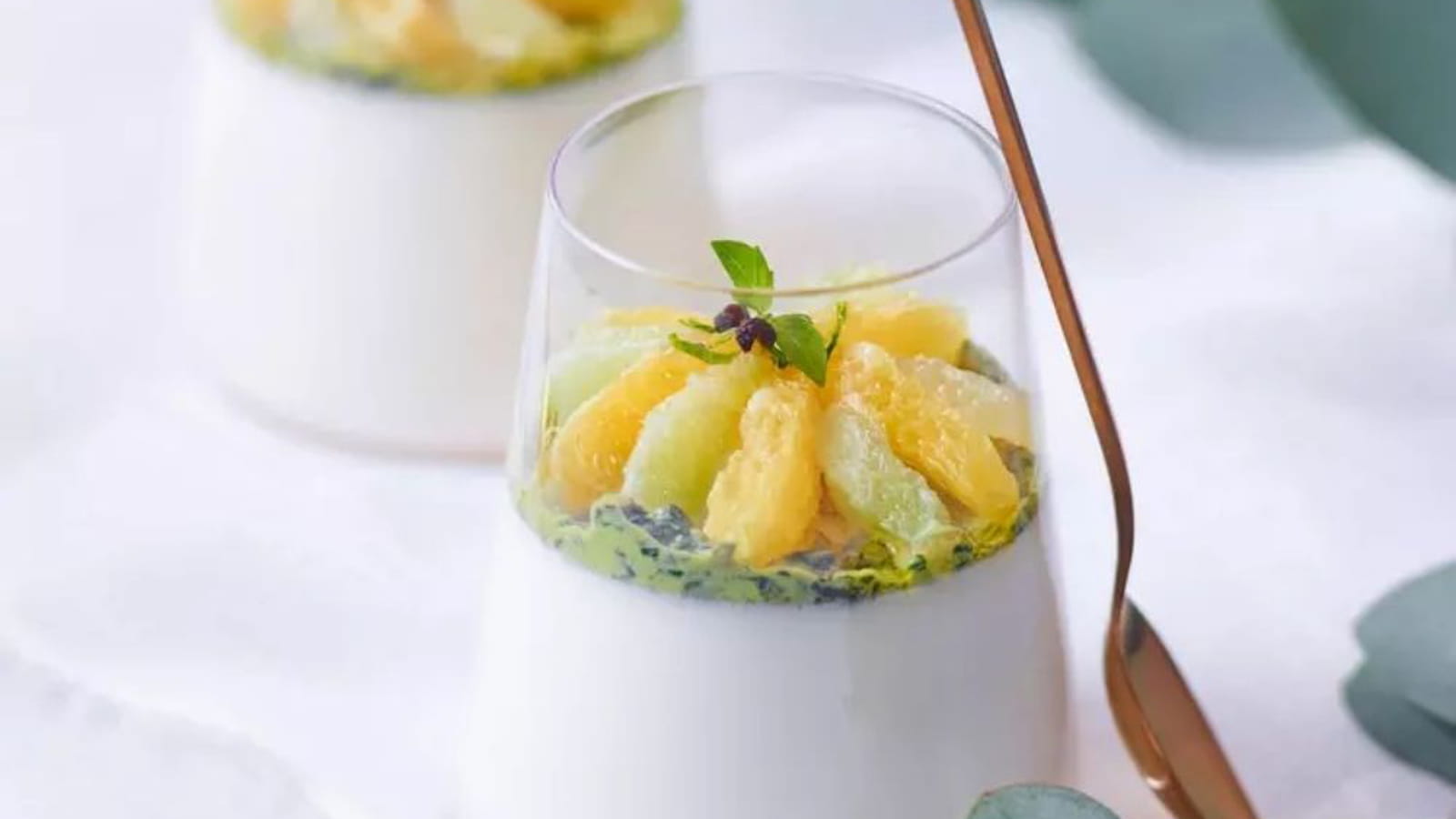 Panna Cotta aux agrumes et basilic