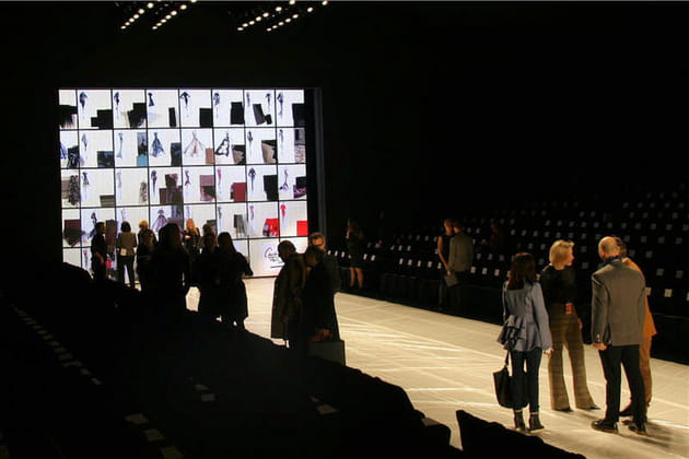 Préparatifs sur le podium