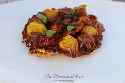 Tarte tatin de tomates et oignons de Roscoff