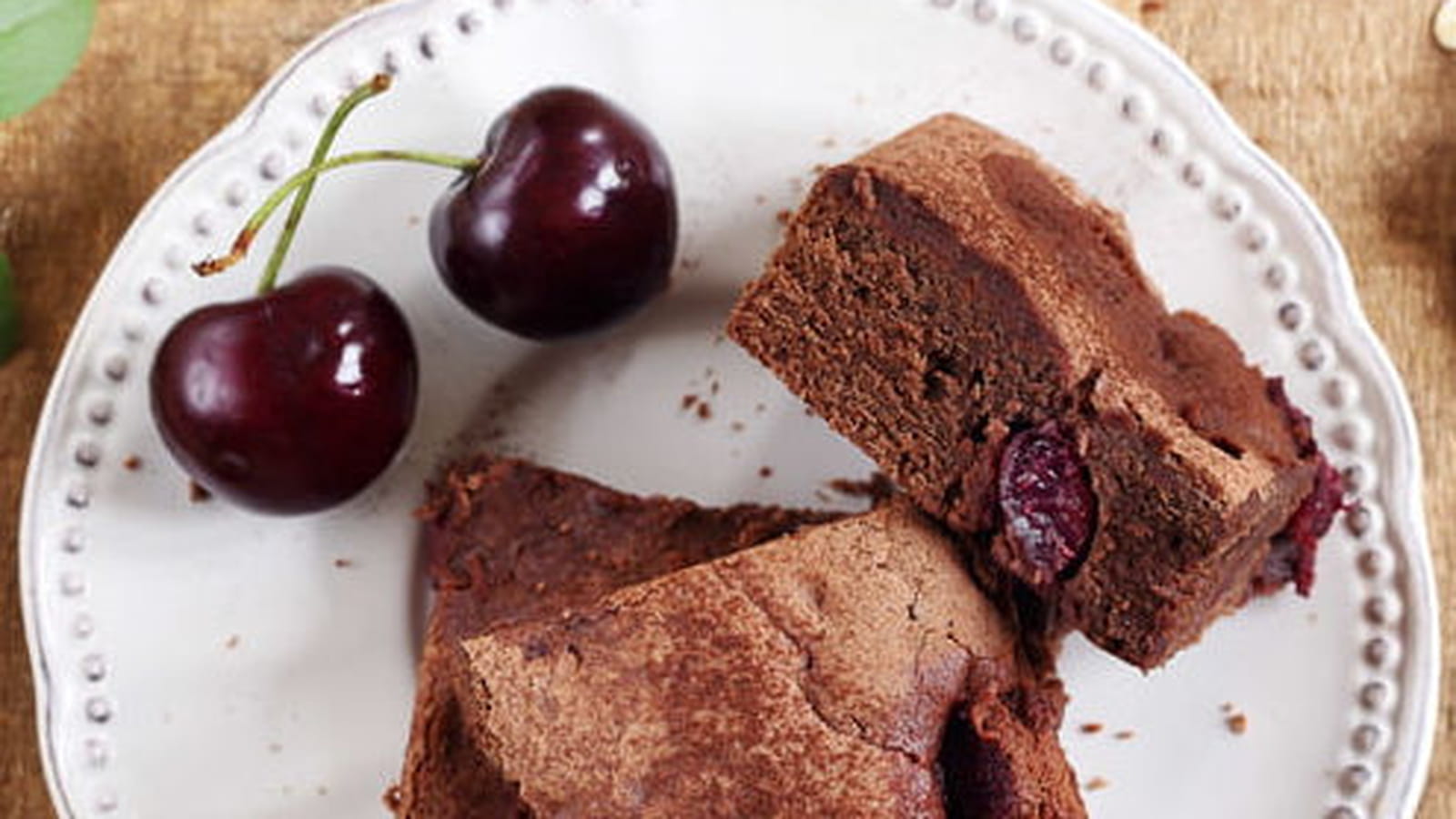 Brownie chocolat et cerises