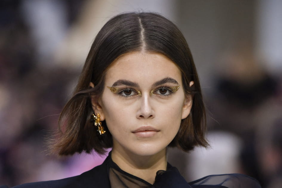 Le liner graphique paillet&eacute; de Ka&iuml;a Gerber