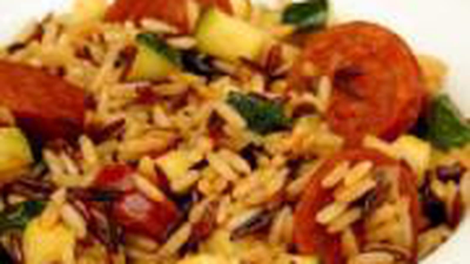 Risotto de riz de Camargue aux courgettes et chorizo