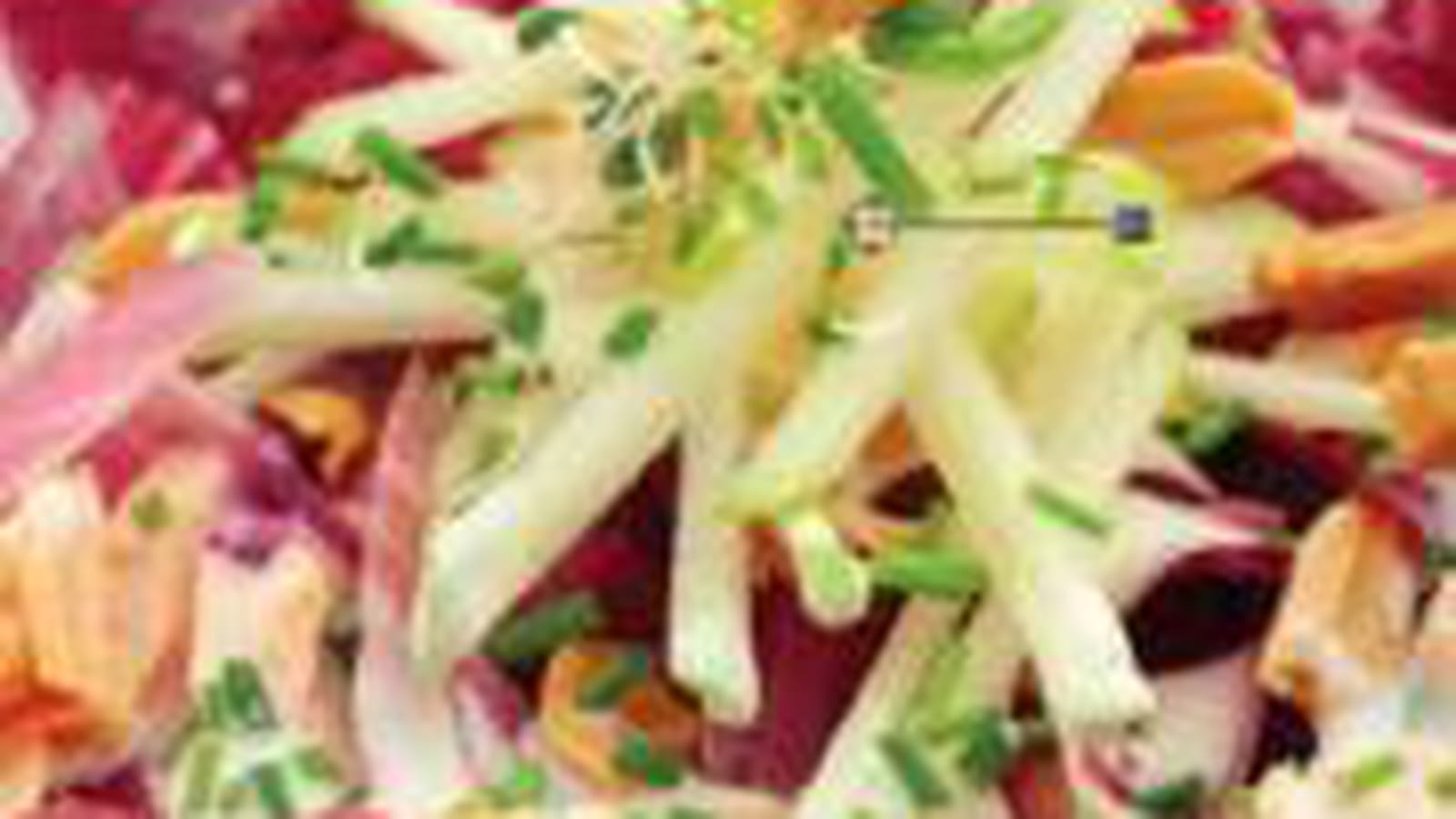 Salade d'endives, saumon et sauce ciboulette