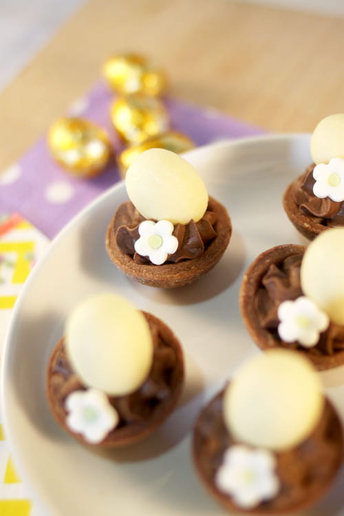 Petits nids de Pâques { Chocolat & crème de Salidou }