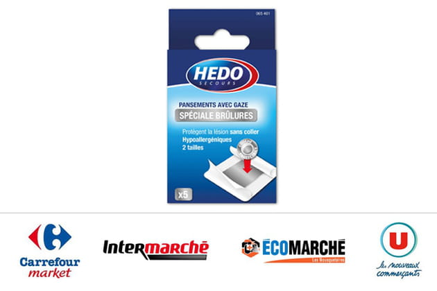 Pansements sp&eacute;cial br&ucirc;lures, HEDO Secours