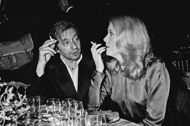 Serge Gainsbourg et Catherine Deneuve &agrave; la soir&eacute;e "Vend&ocirc;mes"