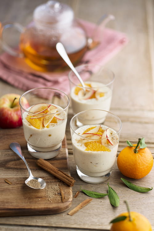 crème vanille, cannelle et clémentine