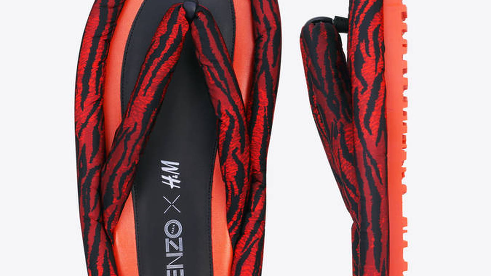 Tongs zébrées
