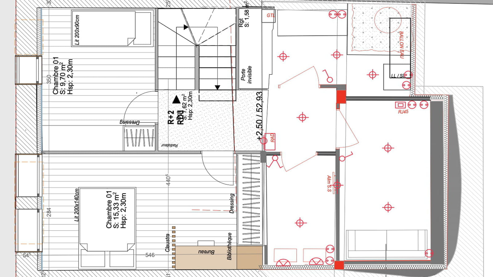 Plan 1er étage projet
