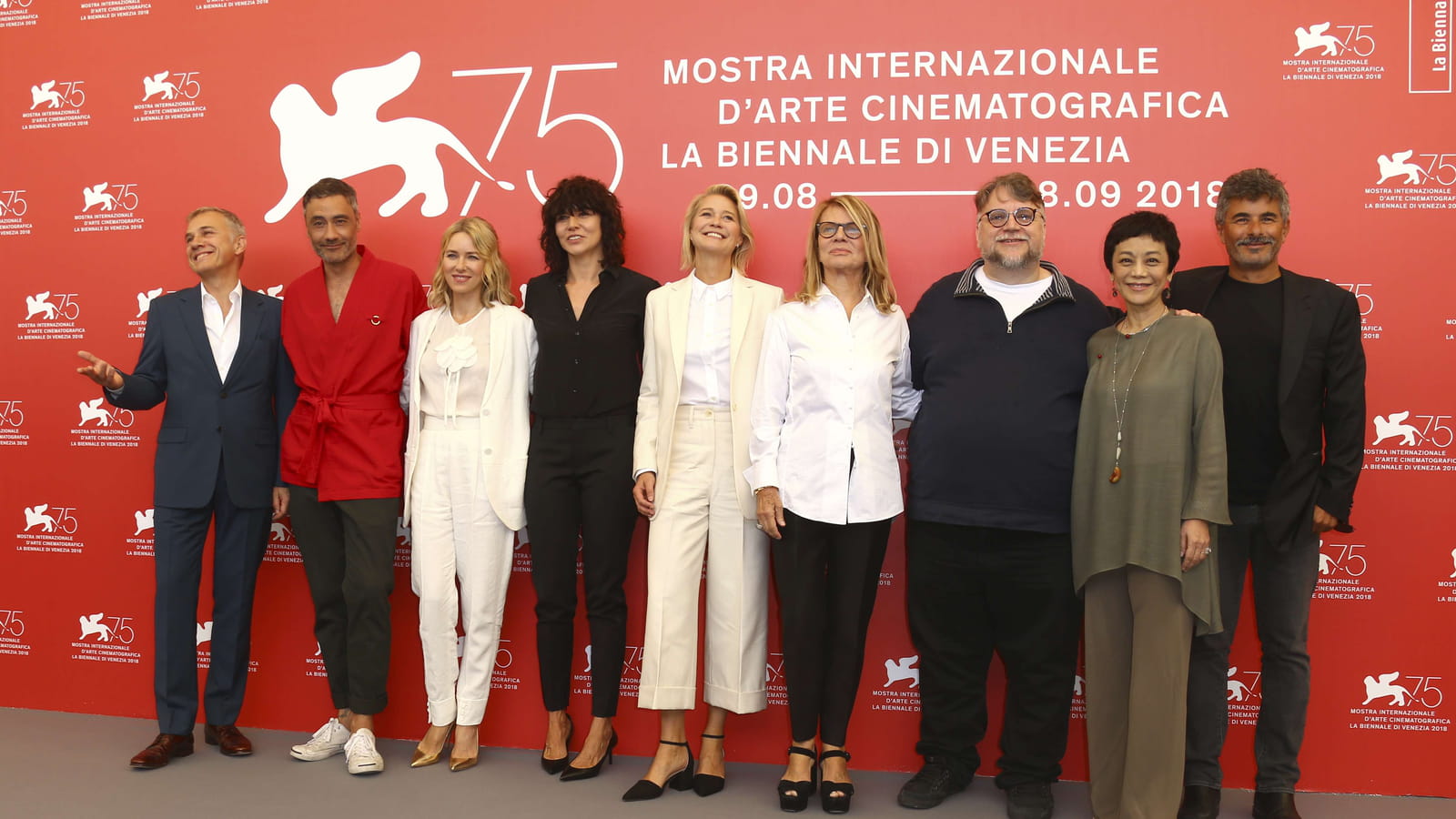 Christoph Waltz, Taika Waititi, Naomi Watts, Malgorzata Szumowska, Trine Dyrholm, Nicole Garcia, Guillermo del Toro, Sylvia Chang et Paolo Genovese
