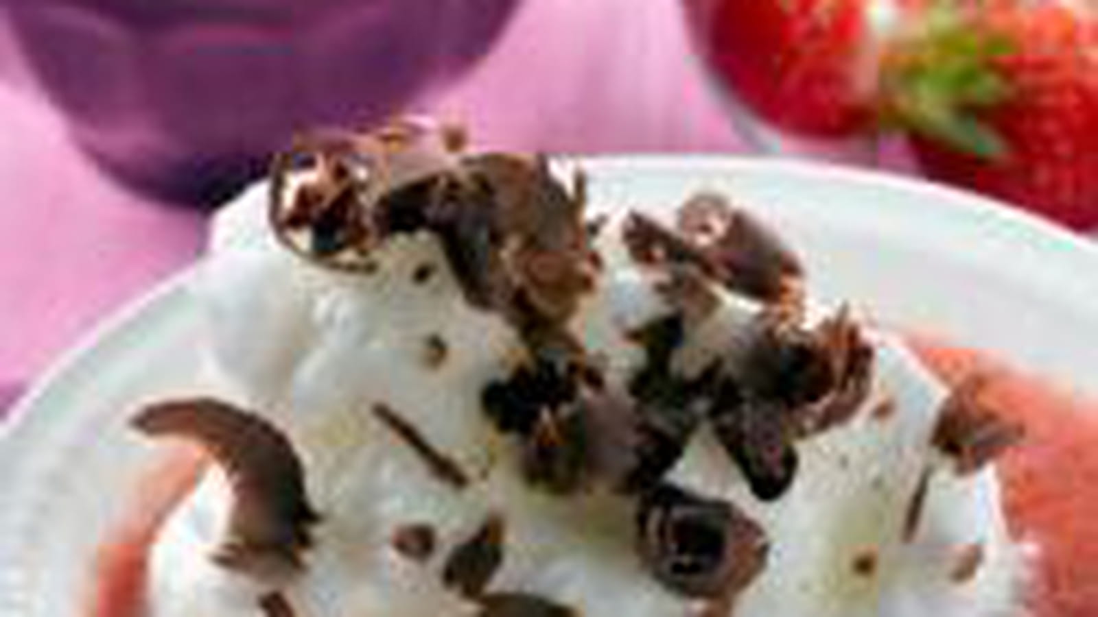Iles flottantes choco-fraises