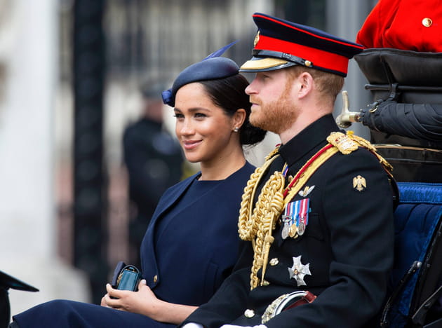 Meghan Markle et le prince Harry lors de la c&eacute;r&eacute;monie des Trooping Colours &agrave; Londres, 8&nbsp;juin 2019.