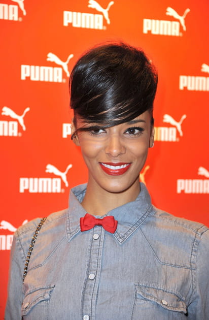 Le chignon &agrave; frange de Shy'm