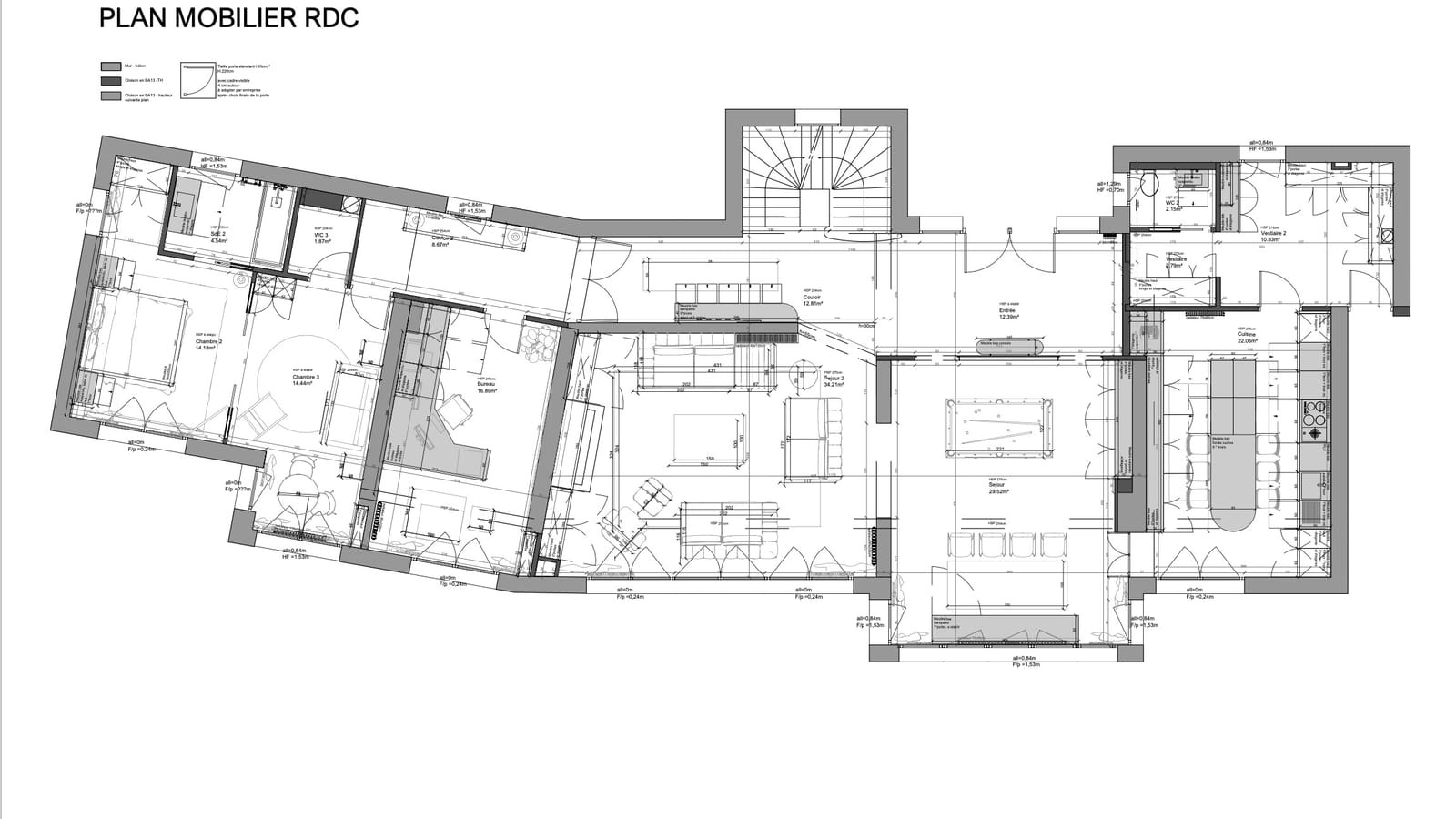 Plan projet rez-de-chaussée