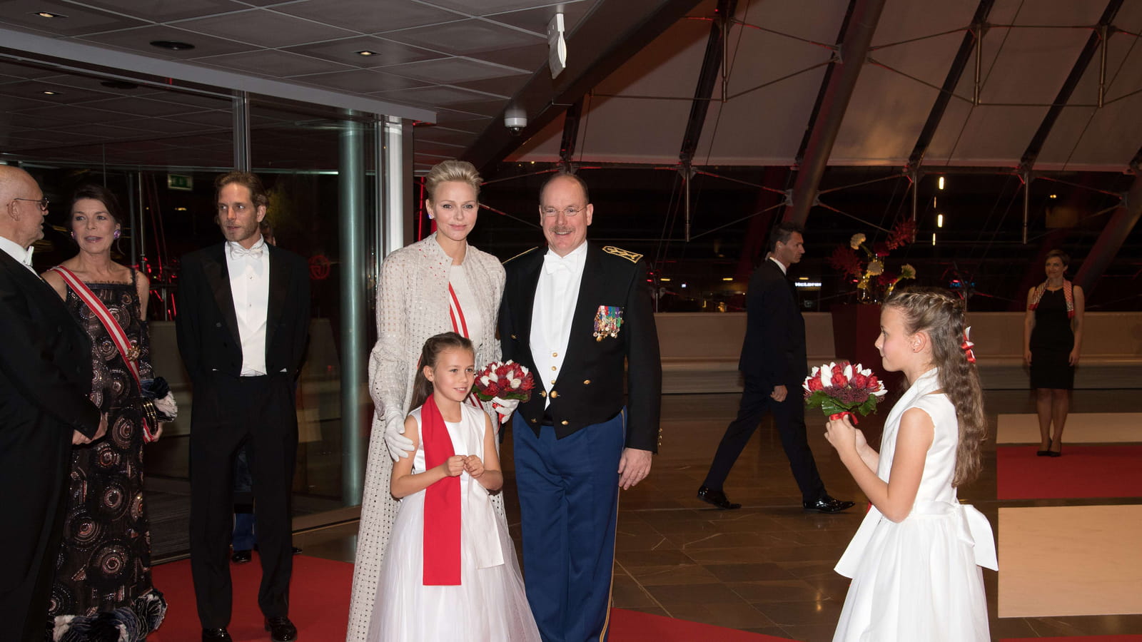 Charlène de Monaco, Prince Albert II, Caroline de Hanovre et Andrea Casiraghi
