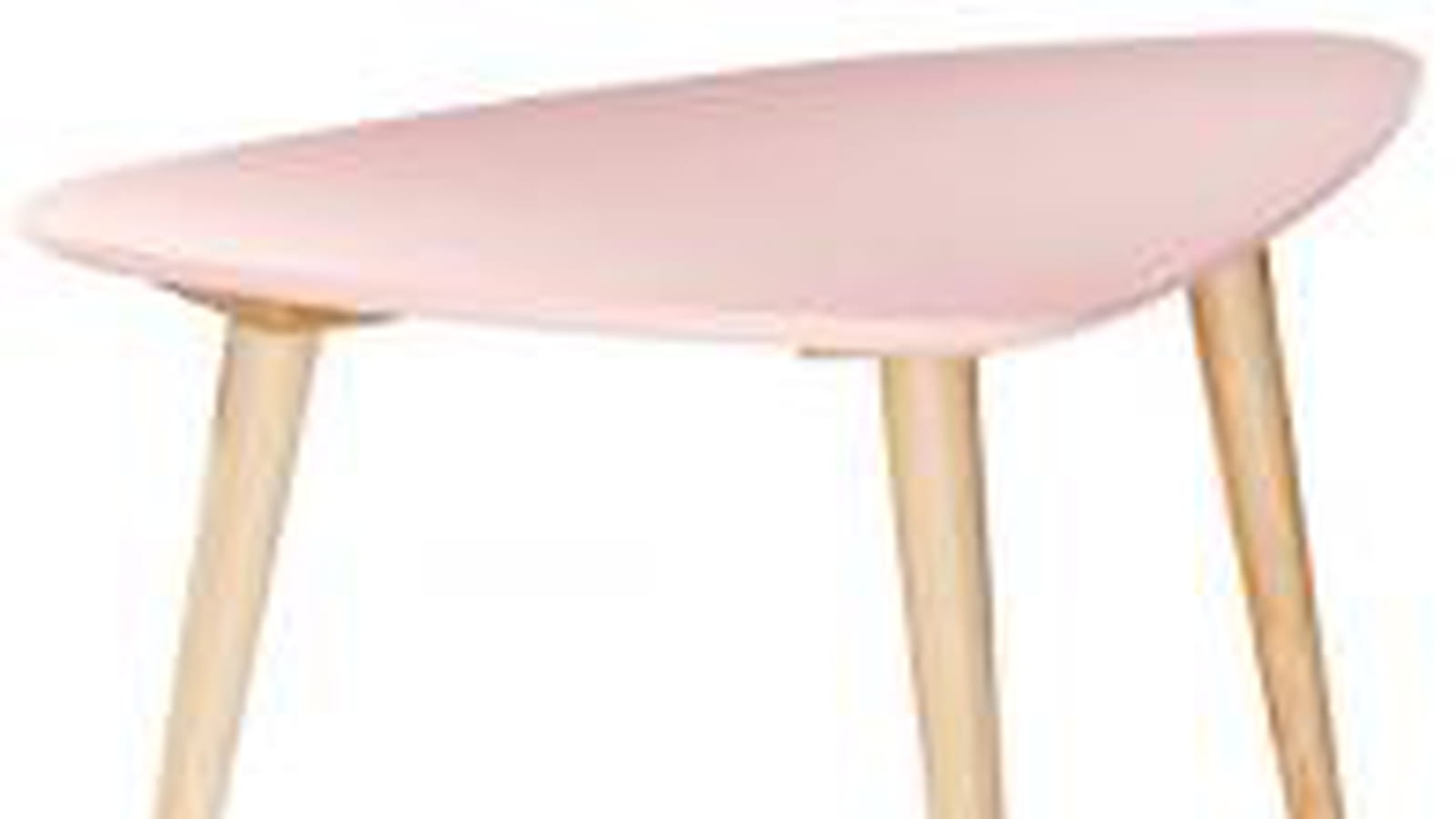 Table basse rose satiné