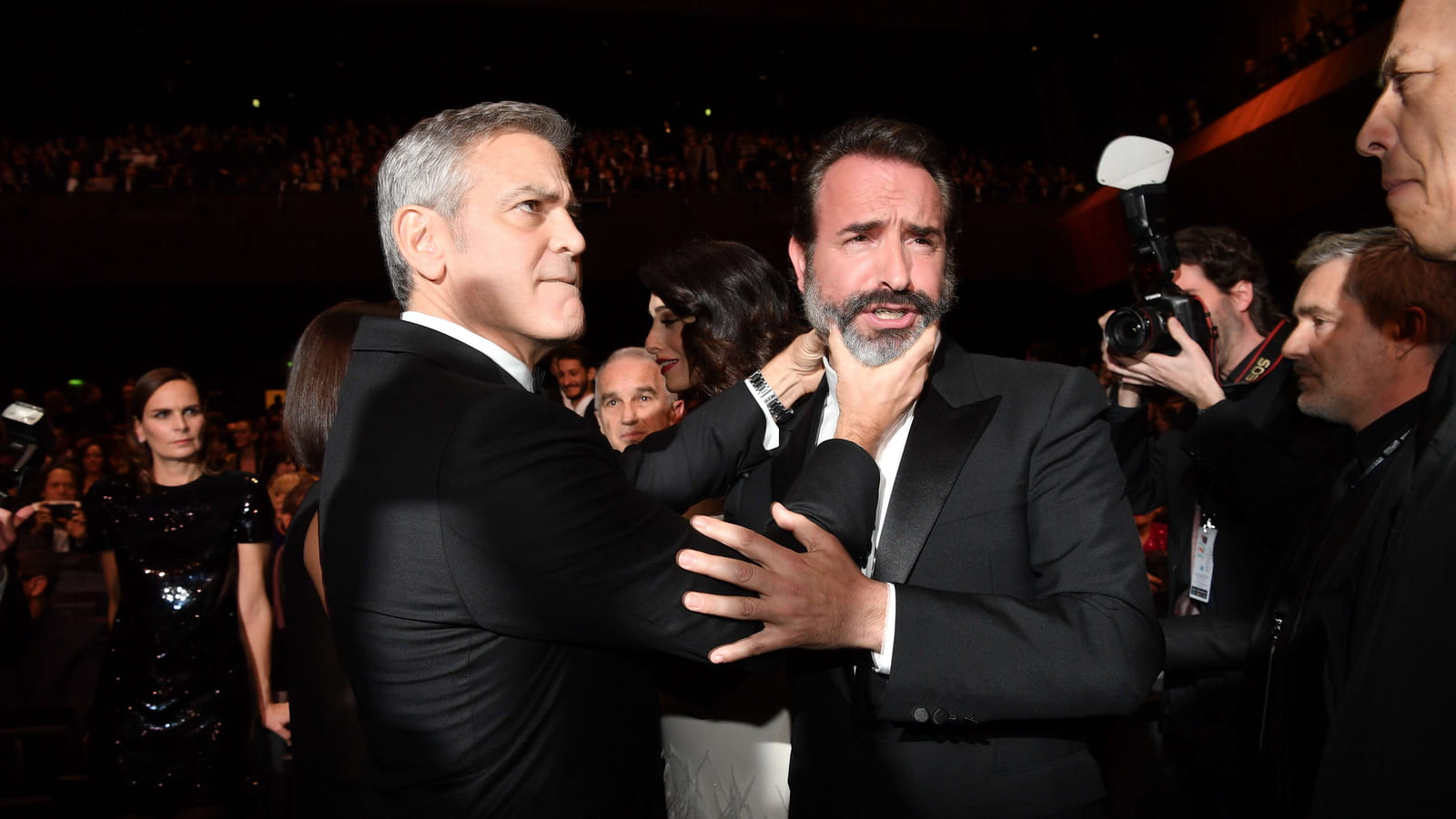 Avec George Clooney à la cérémonie des César, en 2017